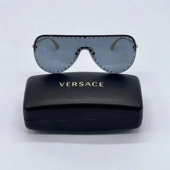 New Versace Blue Stud Unisex Sunglasses display picture 2